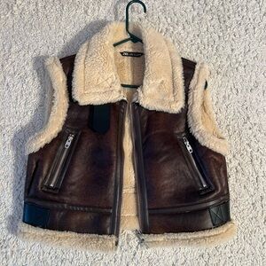 Zara Cropped Double Faced Vest